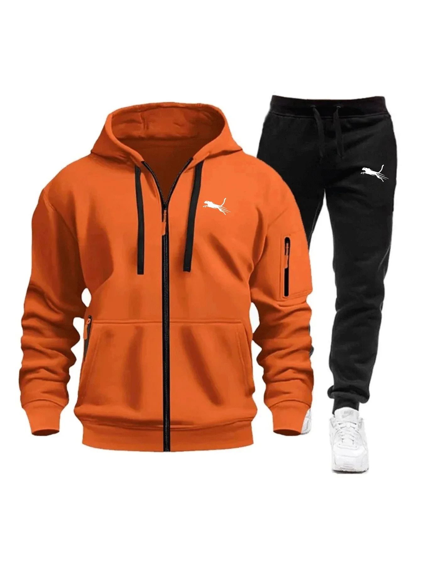 Streetwear Zipper - メンズカジュアルスウェットスーツ デイリージッパーフーディー 高品質 2026 スポーツトラックスーツ ジョギング