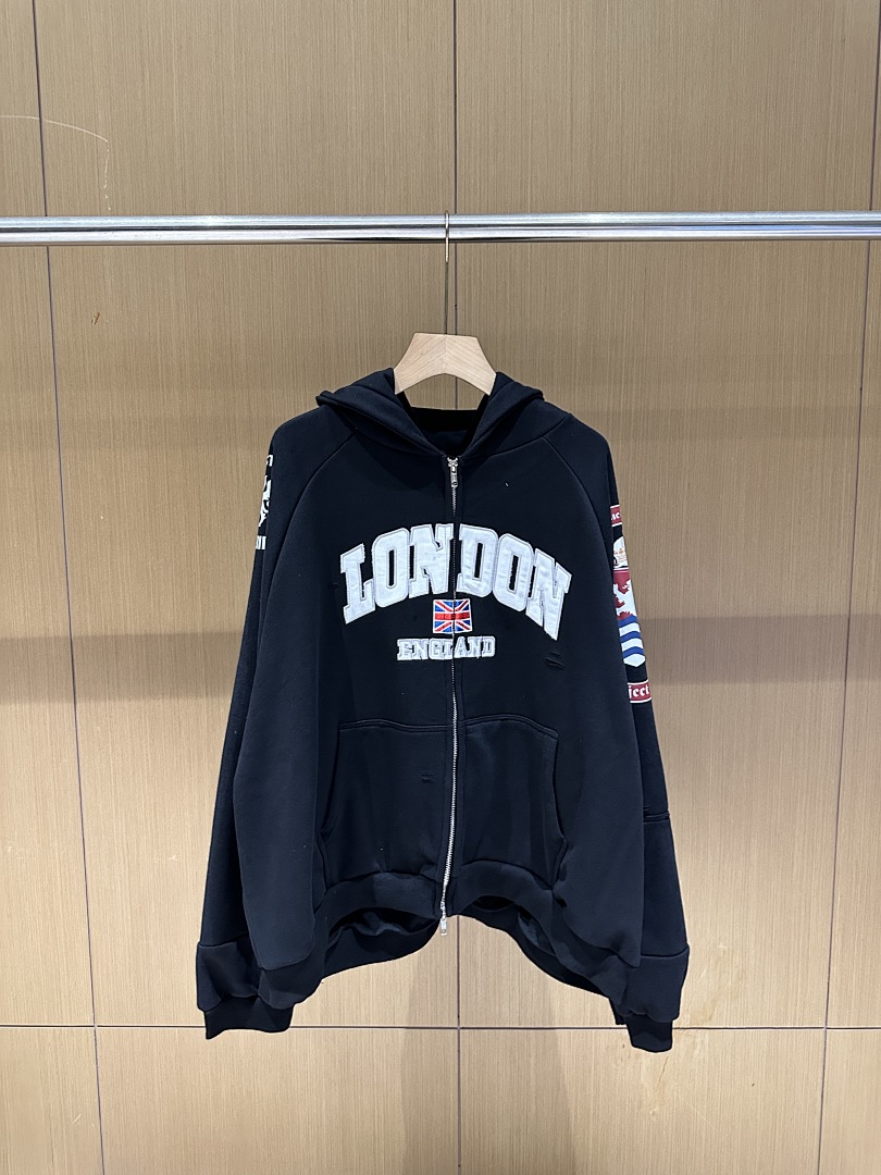 Streetwear Brands London - 25S ウォッシュド デコンストラクテッド ロンドン 刺繍 パッチワーク