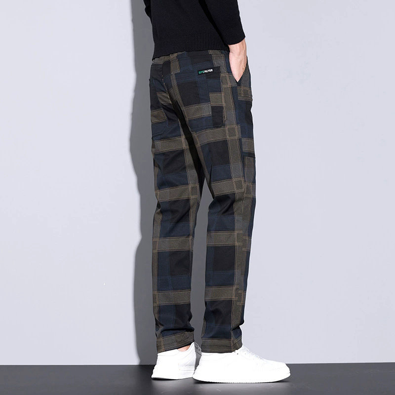 メンズチェック柄パンツ – スリムフィットカジュアルパンツ、 - Urban Streetwear Brand のレビューと価格