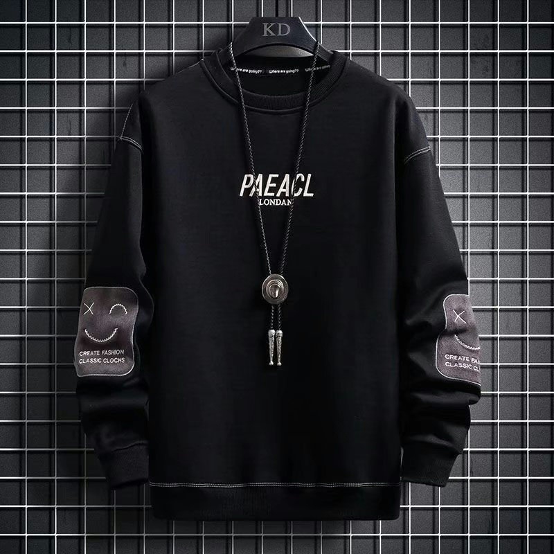 メンズ春秋長袖ラウンドネックパーカーファッショナブルなストリ - Urban Streetwear Brand のレビューと価格