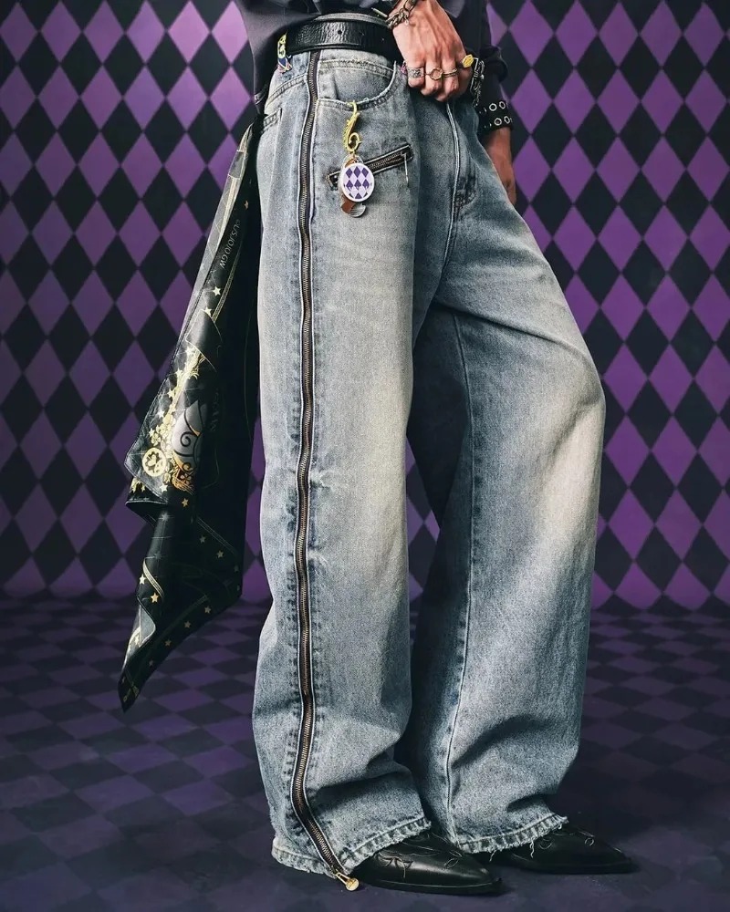 Y2K ストリートウェア メンズ ヒップホップ 原宿 2ピー - Streetwear Zipper のレビューと価格