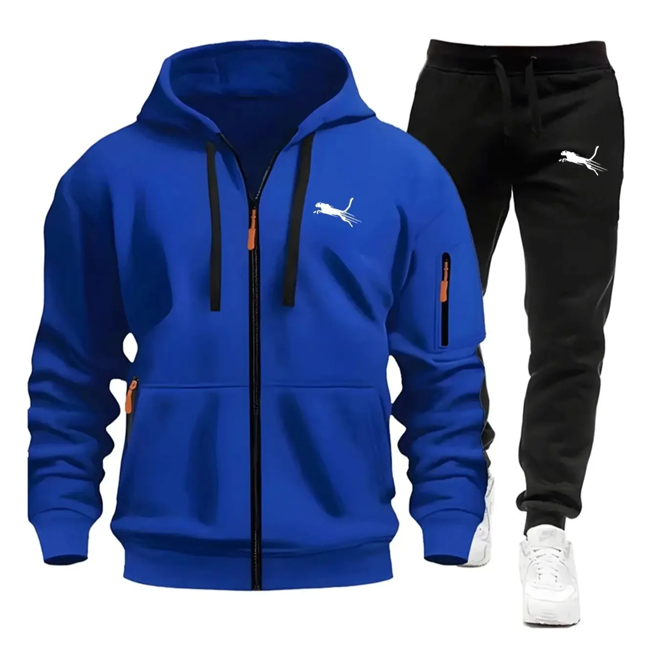 メンズカジュアルスウェットスーツ デイリージッパーフーディー - Streetwear Zipper のレビューと価格