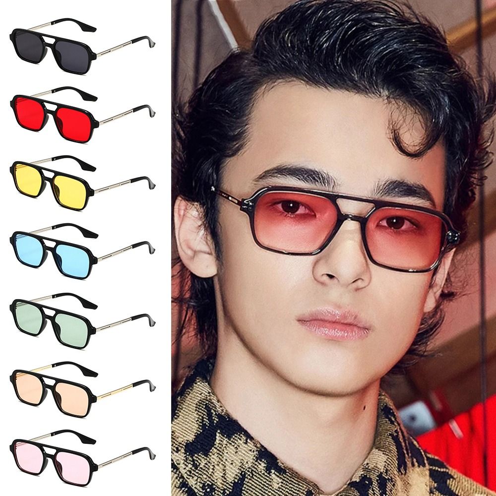 高級ブランド UV400 保護スクエアサングラス レトロスタ - Streetwear Brand Vintage のレビューと価格