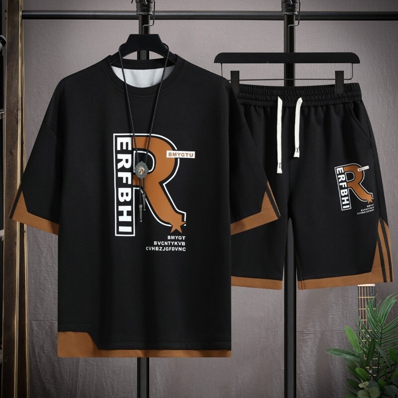 アイスシルクカジュアルTシャツセット 男の子用 夏新作ブラン - Urban Streetwear Brand のレビューと価格