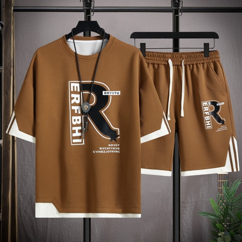 アイスシルクカジュアルTシャツセット 男の子用 夏新作ブラン - Urban Streetwear Brand のレビューと価格